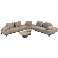 Santorini modulaire hoek-loungeset met Sofie coffeetables