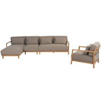 Marie chaise-loungeset met center en loungestoel