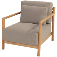 Marie living chair natural teak with 3 cushions
