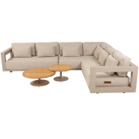 Metropolitan Latte hoek loungeset met Volta coffeetables