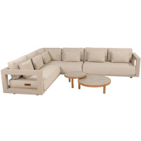 Metropolitan Latte hoek loungeset met Finn coffeetables