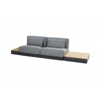 Ibiza modular 2-seater with right side table and corner table