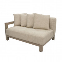 Raffinato living bench 1.5 seater right latte with 6 cushions