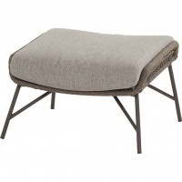 Babilonia footstool mid grey knotted with cushion