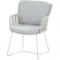 Fabrice dining chair Frozen/Frost Grey with 2 cushions
