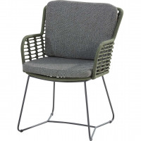 Fabrice dining chair Green/Anthracite with 2 cushions