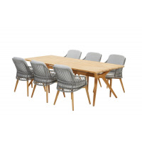 Sempre dining teak with Belair dining table