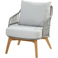 Sempre living chair Teak Silver Grey with 2 cushions 
