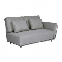 Evolve 2 seater left grey metalic with 6 cushions