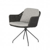 Focus dining chair anthracite with 2 cushions