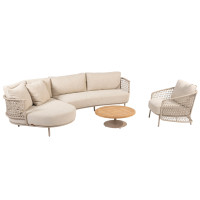Sardinia chaise-loungeset met Puccini loungestoel en Volta salontafel