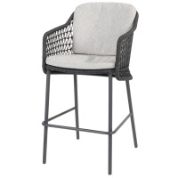 Tramonti bar chair Anthracite with 2 cushions