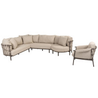 Ezra hoek-loungeset met loungestoel