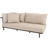 Ezra 3 seater bench right arm terre with 4 cushions and pillow