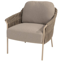 Comino low dining chair latte with 2 cushions