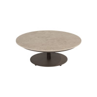Boaz coffee table ceramic central leg terre 80 X 30 cm