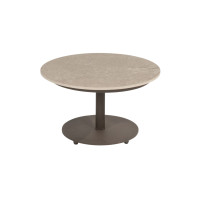 Boaz coffee table ceramic central leg terre 60 X 35 cm