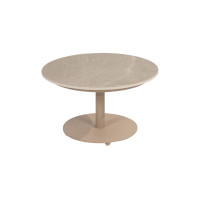 Boaz coffee table ceramic central leg latte 60 X 35 cm