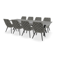 Rechthoekige Dekton Orix tafel Teano met Savoy stoelen