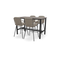 Rechthoekige Dekton Trilium bartafel Padova met Prego stoelen