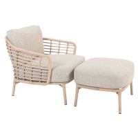 Como living chair with footstool