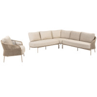 Florence latte hoek loungeset met loungestoel