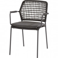 Barista stacking chair Anthracite with cushion 