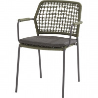 Barista stacking chair Green with cushion 