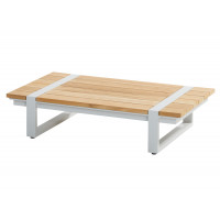 Country coffee table Frost Grey teak 110 X 65 X 30 cm.