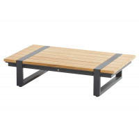 Country coffee table Anthracite teak 110 X 65 X 30 cm.