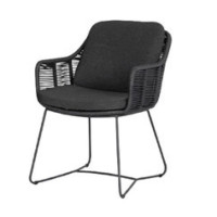 Belmond dining chair anthracite with 2 cushions