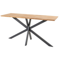 Prado bar table natural teak Anthracite 200 x 70 x 105 cm