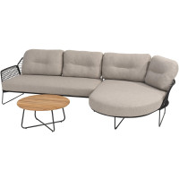 Rhodos chaise-longue loungebank met Verdi salontafel