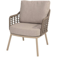 Puglia low dining chair latte with 2 cushions