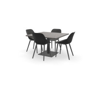 Vierkante granieten Tan Brown tafel Arco met Galati stoelen