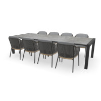 Rechthoekige Dekton Orix tafel Zijliggers met Ravello stoelen
