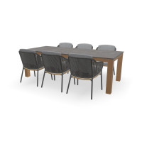 Rechthoekige Dekton Laos tafel Standaard Guariuba met Ravello stoelen