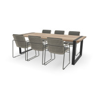Rechthoekige Teak tafel Alto met Parma stoelen