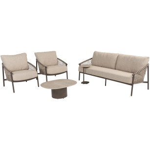 Allora loungeset met Sofie coffee table en support table