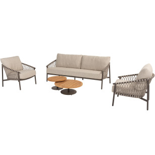 Allora loungeset met Volta coffee tables