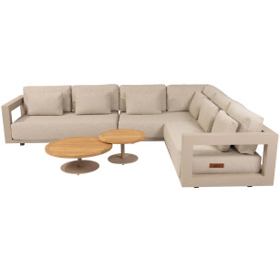 Metropolitan Latte hoek loungeset met Volta coffeetables