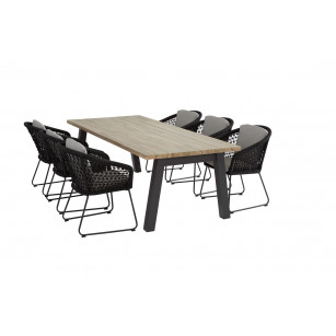Mila dining set with Derby table 240x95cm