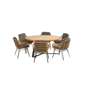 Cottage dining with round Basso table