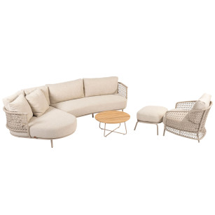 Sardinia chaise-loungeset met Puccini loungestoel, hocker en Verdi salontafel