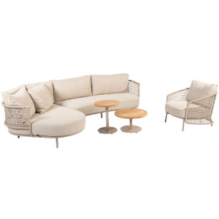Sardinia chaise-loungeset met Puccini loungestoel en Volta salontafels