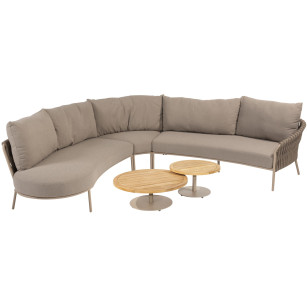 Comino hoek-loungeset met Volta coffeetables