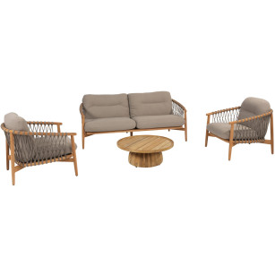 Nora stoel-bank loungeset met Pablo salontafel