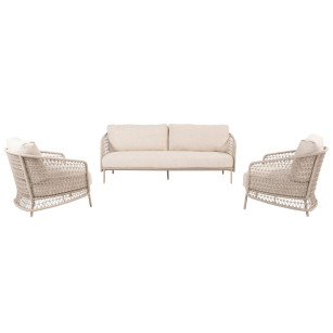 Puccini stoel-bank loungeset 3-delig