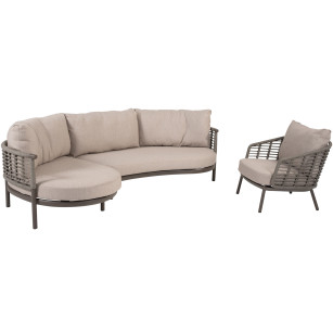 Puglia Terre chaise-longue loungeset met loungestoel