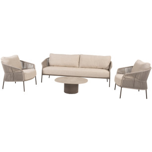 Florence terre stoel-bank loungeset met Sofie coffeetable